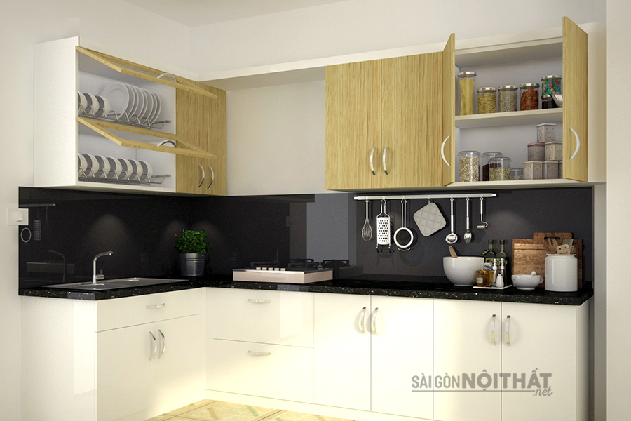 Tư vấn chọn mẫu tủ bếp L đẹp v&agrave; tiện dụng